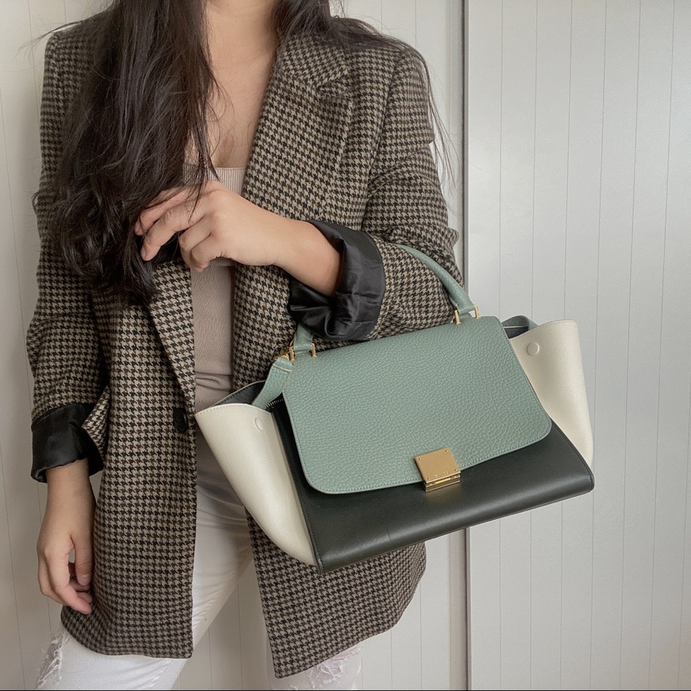Celine  Calfskin Medium Tri-Color Trapeze - Picture 2 of 11